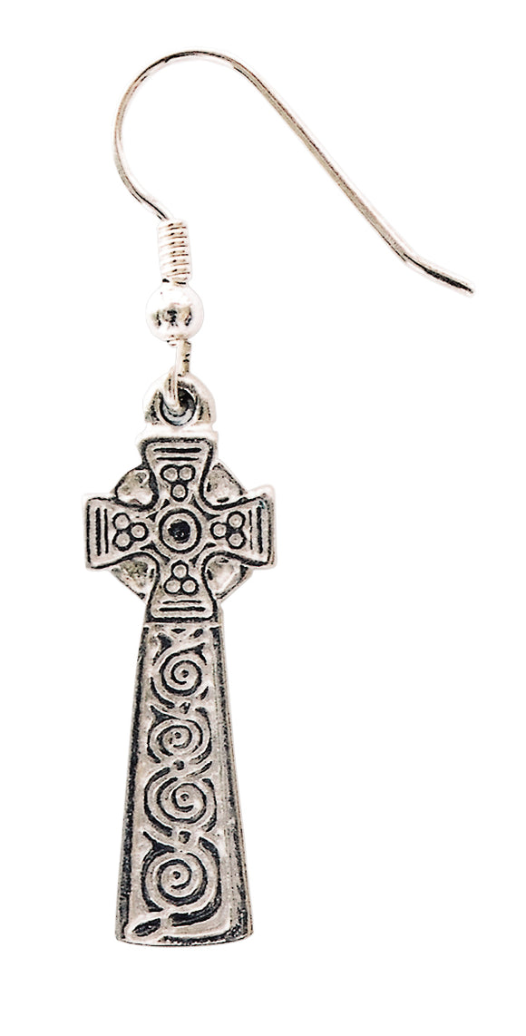 Celtic Cross Drop Earrings