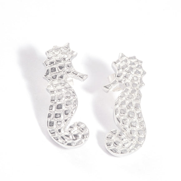 Mosaic Seahorse - Stud Earrings